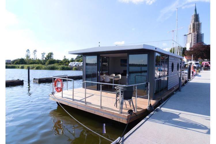 Hausboot Fjord Aries Mit Dachterrasse In Schleswig Hotel Kültér fotó